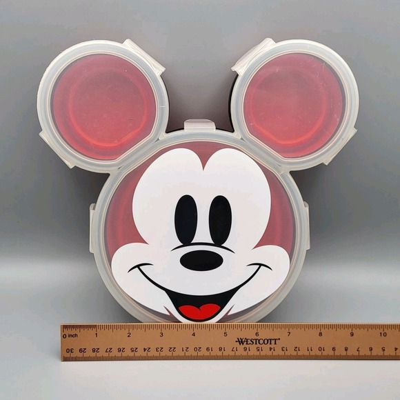 Disney Mickey Mouse Silicone Divided Food Container - Collapsible with Clip Lid - Picture 3 of 10